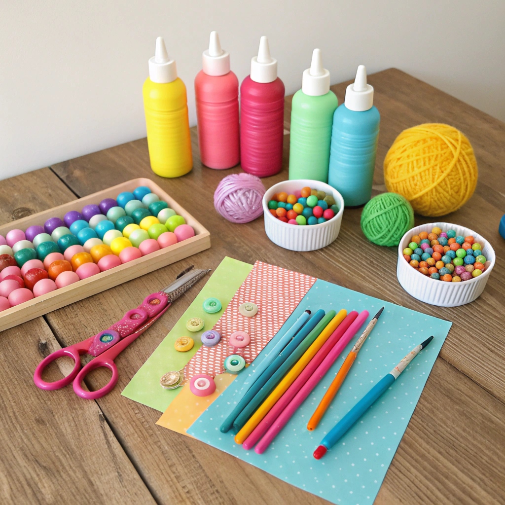 Beautifully displayed craft materials